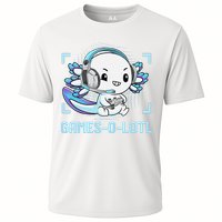 Gamesolotl Axolotl Video Gamer Kawaii Anime Funny Cooling Performance Crew T-Shirt