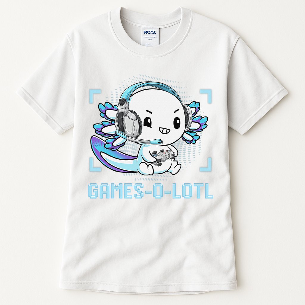 Gamesolotl Axolotl Video Gamer Kawaii Anime Funny Tall T-Shirt