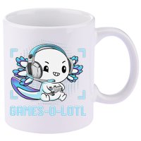 Gamesolotl Axolotl Video Gamer Kawaii Anime Funny 11oz C Handle Ceramic Mug