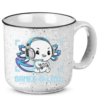Gamesolotl Axolotl Video Gamer Kawaii Anime Funny 15oz Campfire Ceramic Mug