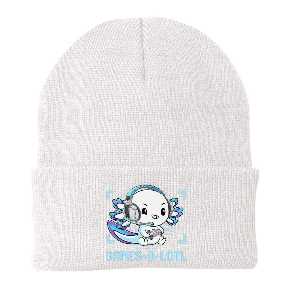 Gamesolotl Axolotl Video Gamer Kawaii Anime Funny Beanie