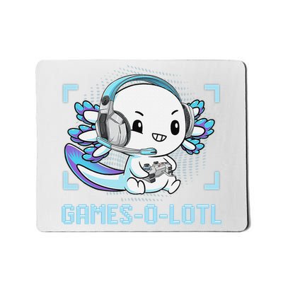 Gamesolotl Axolotl Video Gamer Kawaii Anime Funny Mousepad