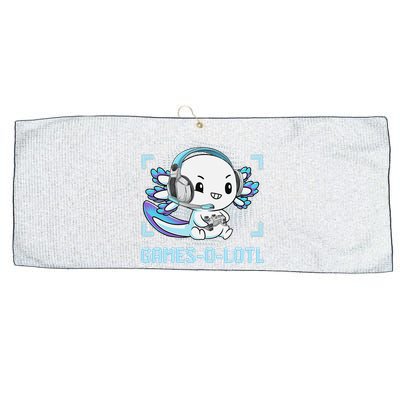Gamesolotl Axolotl Video Gamer Kawaii Anime Funny Large Microfiber Waffle Golf Towel