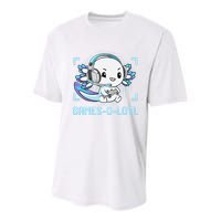 Gamesolotl Axolotl Video Gamer Kawaii Anime Funny Youth Performance Sprint T-Shirt