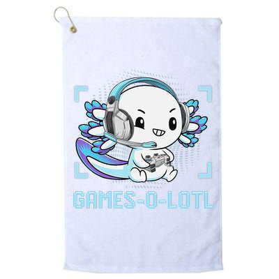 Gamesolotl Axolotl Video Gamer Kawaii Anime Funny Golf Towel
