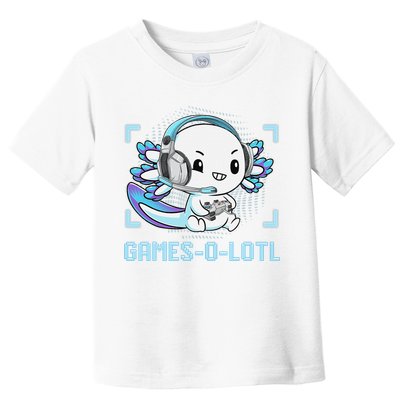Gamesolotl Axolotl Video Gamer Kawaii Anime Funny Toddler T-Shirt