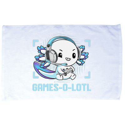 Gamesolotl Axolotl Video Gamer Kawaii Anime Funny Microfiber Hand Towel
