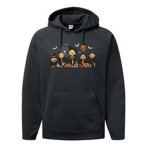 Ghost And Witch Goldendoodle Halloween Doodle Dog Lover Performance Fleece Hoodie