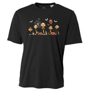 Ghost And Witch Goldendoodle Halloween Doodle Dog Lover Cooling Performance Crew T-Shirt