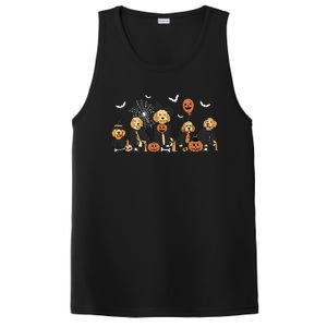 Ghost And Witch Goldendoodle Halloween Doodle Dog Lover PosiCharge Competitor Tank