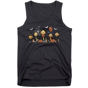 Ghost And Witch Goldendoodle Halloween Doodle Dog Lover Tank Top