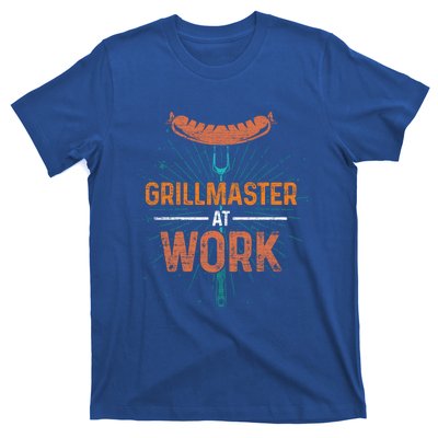 Grillmaster At Work Bbq Sausage Meat Lover Funny Barbecue Gift T-Shirt