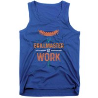 Grillmaster At Work Bbq Sausage Meat Lover Funny Barbecue Gift Tank Top