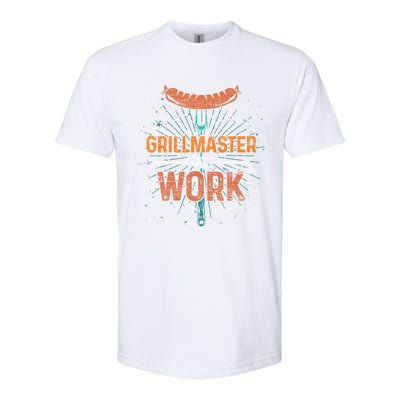 Grillmaster At Work Bbq Sausage Meat Lover Funny Barbecue Gift Softstyle CVC T-Shirt