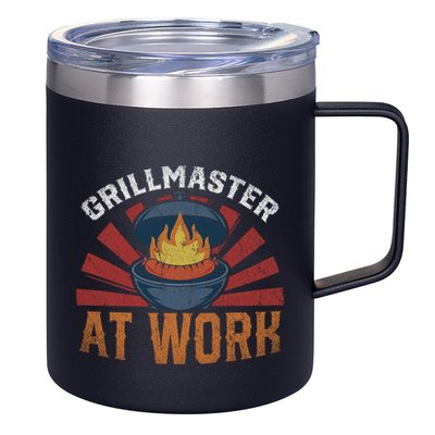 Grillmaster At Work Meat Lover Grilling Bbq Funny Barbecue Gift 12oz Stainless Steel Coffee Mug