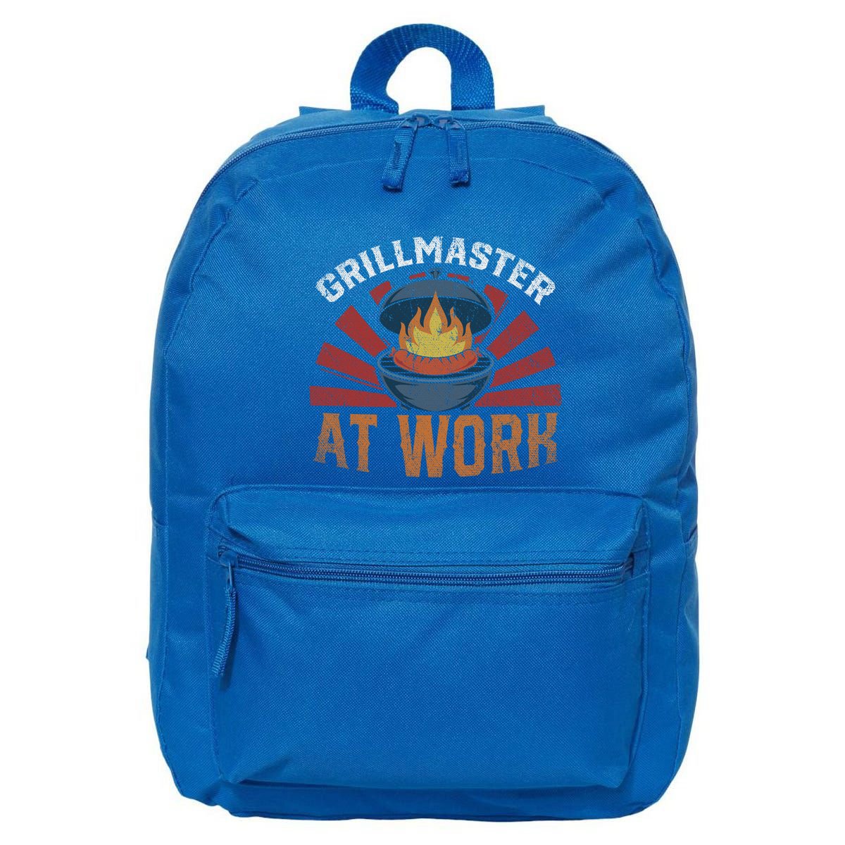 Grillmaster At Work Meat Lover Grilling Bbq Funny Barbecue Gift 16 in Basic Backpack