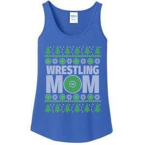 Green And White Wrestling Mom Ugly Christmas Gift Ladies Essential Tank