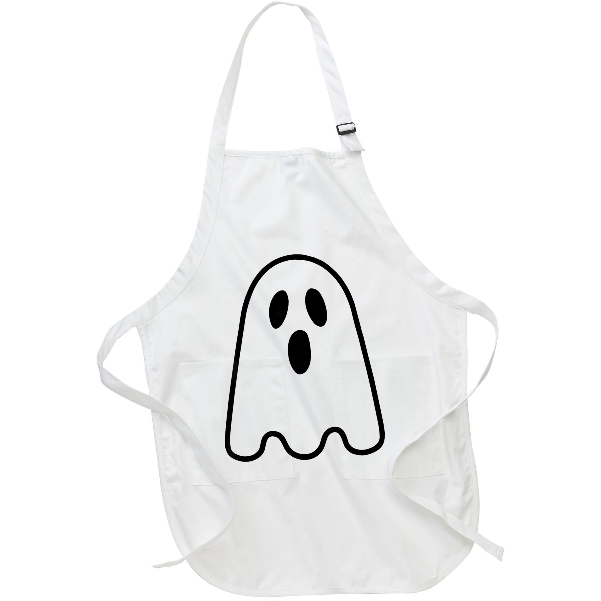Ghost Adult Women Silly Ghost Face Costume Apron