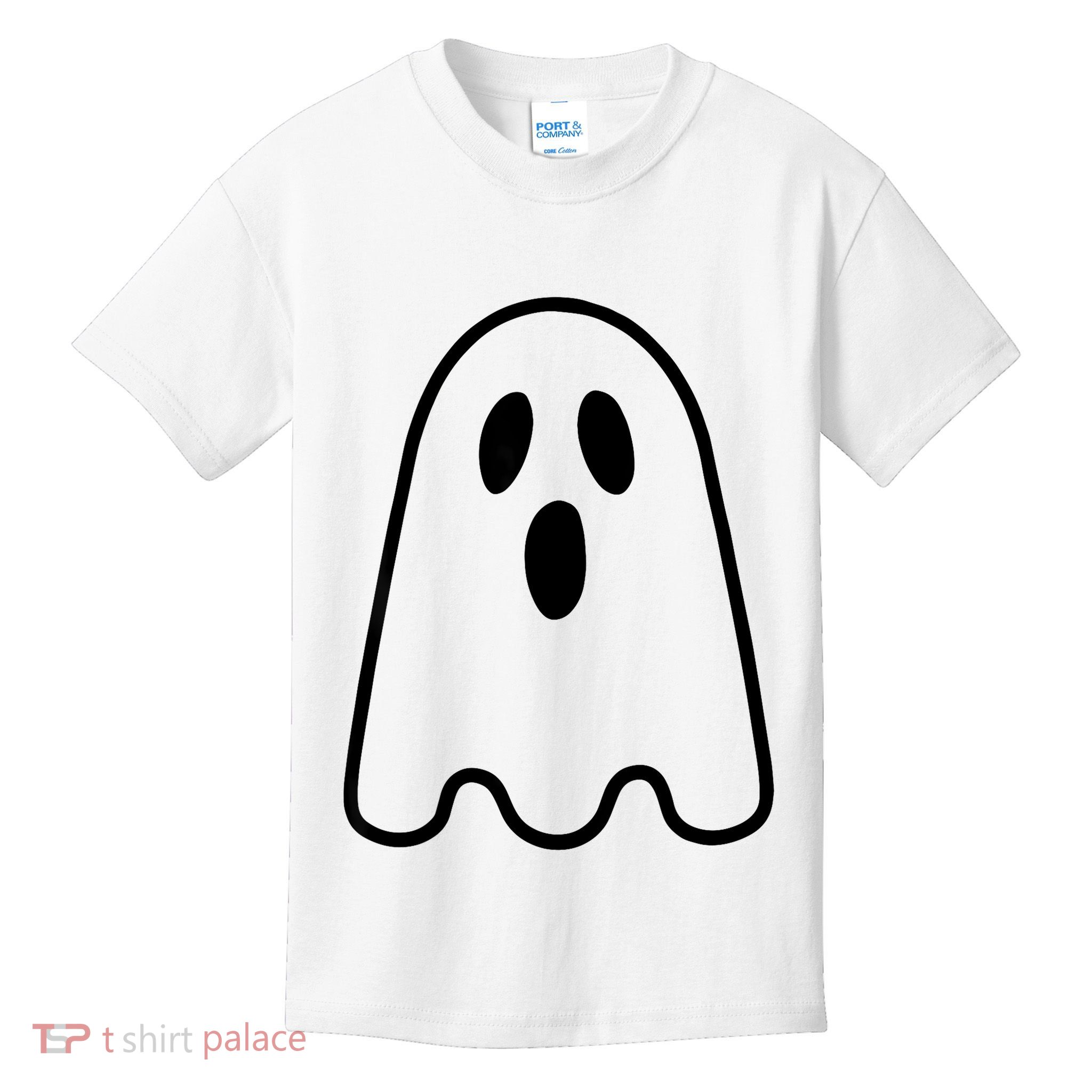 Ghost Adult Women Silly Ghost Face Costume Kids T-Shirt