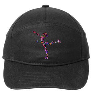 Girls And Wo Ice Skating 7-Panel Snapback Hat