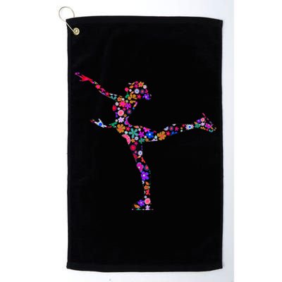 Girls And Wo Ice Skating Platinum Collection Golf Towel