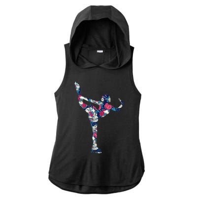 Girls And Wo Ice Skating Ladies PosiCharge Tri-Blend Wicking Draft Hoodie Tank