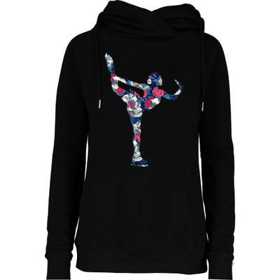 Girls And Wo Ice Skating Womens Funnel Neck Pullover Hood