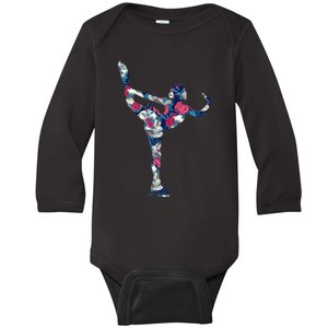 Girls And Wo Ice Skating Baby Long Sleeve Bodysuit