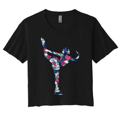 Girls And Wo Ice Skating Women's Crop Top Tee