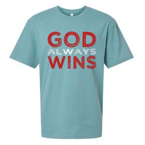 God Always Wins Religious Sueded Cloud Jersey T-Shirt