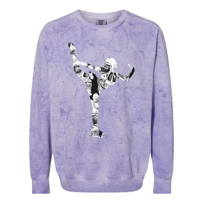 Girls And Wo Ice Skating Colorblast Crewneck Sweatshirt