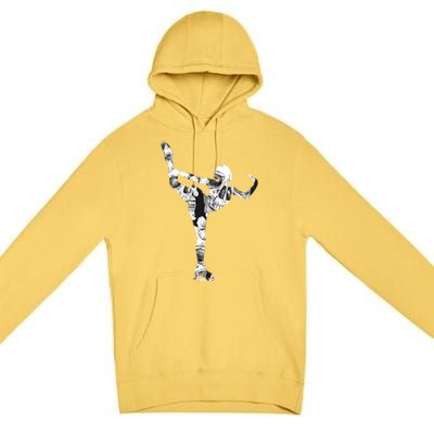 Girls And Wo Ice Skating Premium Pullover Hoodie