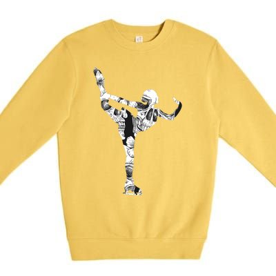 Girls And Wo Ice Skating Premium Crewneck Sweatshirt