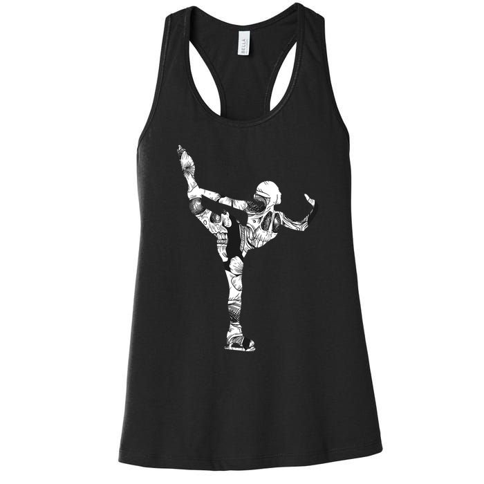 Girls And Wo Ice Skating Women's Racerback Tank