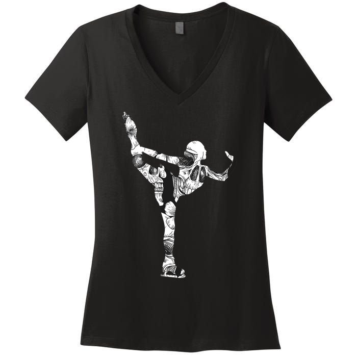 Girls And Wo Ice Skating Women's V-Neck T-Shirt