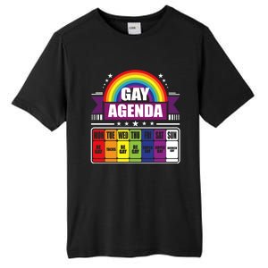 Gay Agenda Weekly Schedule Pride Lgbt Month Funny Gift Tall Fusion ChromaSoft Performance T-Shirt