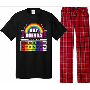 Gay Agenda Weekly Schedule Pride Lgbt Month Funny Gift Pajama Set