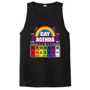 Gay Agenda Weekly Schedule Pride Lgbt Month Funny Gift PosiCharge Competitor Tank