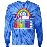 Gay Agenda Weekly Schedule Pride Lgbt Month Funny Gift Tie-Dye Long Sleeve Shirt