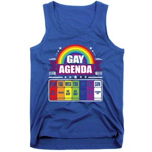 Gay Agenda Weekly Schedule Pride Lgbt Month Funny Gift Tank Top