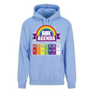 Gay Agenda Weekly Schedule Pride Lgbt Month Funny Gift Unisex Surf Hoodie