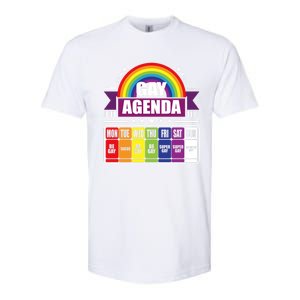 Gay Agenda Weekly Schedule Pride Lgbt Month Funny Gift Softstyle CVC T-Shirt