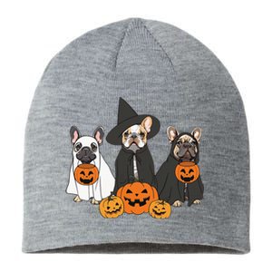 Ghost And Witch French Bulldog French Bulldog Halloween Sustainable Beanie