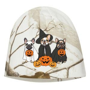 Ghost And Witch French Bulldog French Bulldog Halloween Kati - Camo Knit Beanie