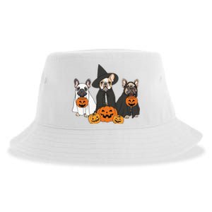 Ghost And Witch French Bulldog French Bulldog Halloween Sustainable Bucket Hat