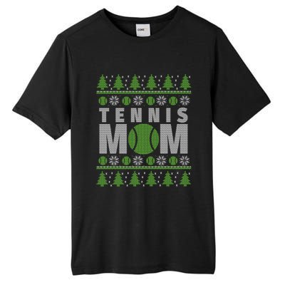 Green And White Tennis Mom Ugly Christmas Great Gift Tall Fusion ChromaSoft Performance T-Shirt