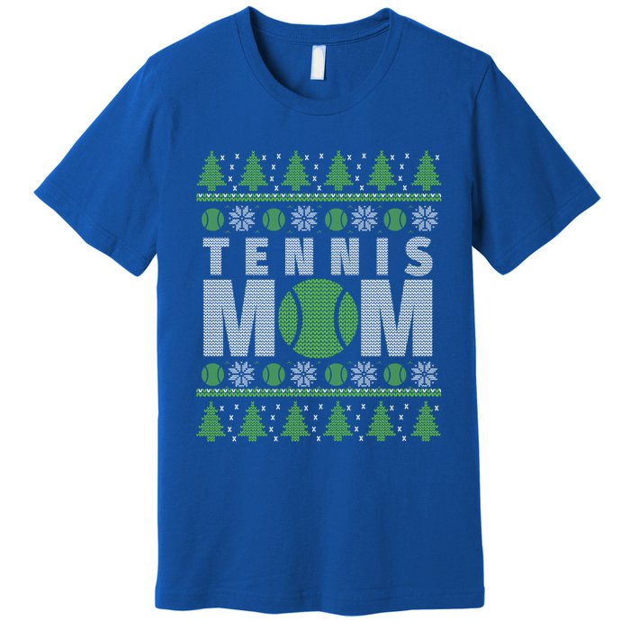 Green And White Tennis Mom Ugly Christmas Great Gift Premium T-Shirt