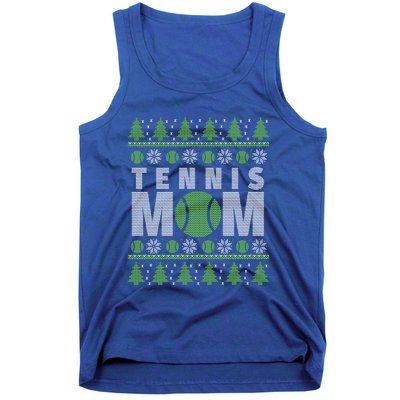 Green And White Tennis Mom Ugly Christmas Great Gift Tank Top