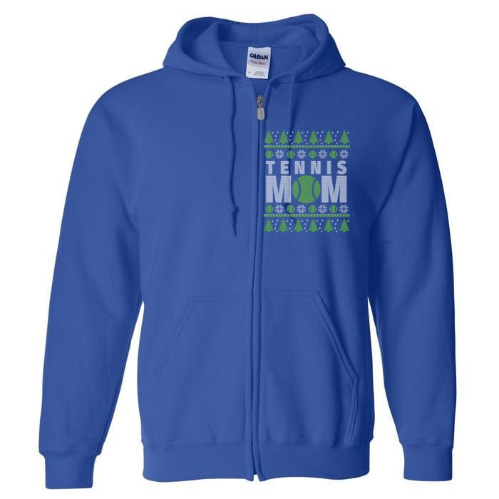 Green And White Tennis Mom Ugly Christmas Great Gift Full Zip Hoodie