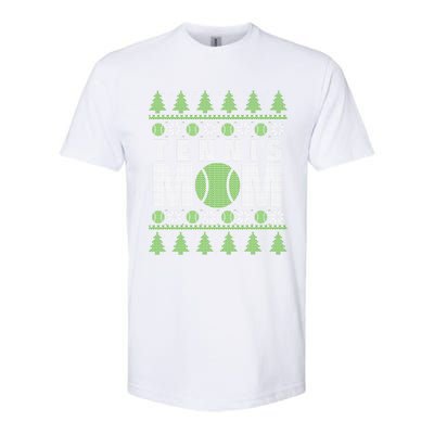 Green And White Tennis Mom Ugly Christmas Great Gift Softstyle CVC T-Shirt